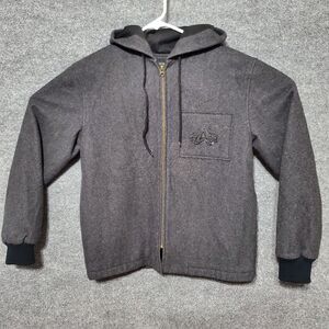 Alpha Industries Flight Jacket Small Gray Wool Blend Outdoor Classic Parka Coat